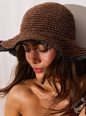 Imagen 2 del producto Sombrero Bicolor con Flecos