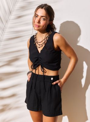 Polera Pliegues en Delantero