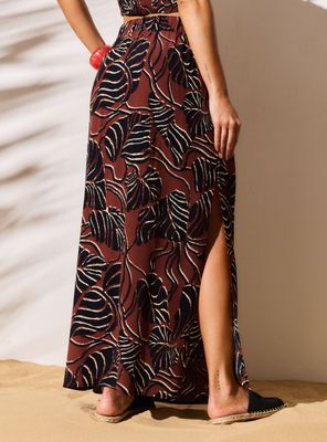 Imagen 2 del producto Falda Estampada Estampado Hojas