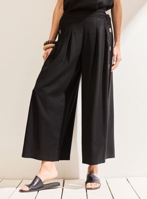 Pantalón Detalle Abotonadura Falsa en los Costados