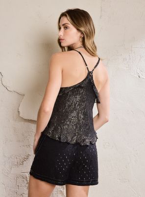 Imagen 2 del producto Blusa con Tela Lurex y Vuelos