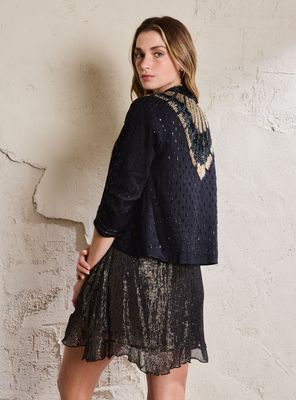 Imagen 2 del producto Chaqueta Full Bordada con Mostacillas Y Lentejuelas