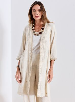 Blusa Tipo Kimono Bordada