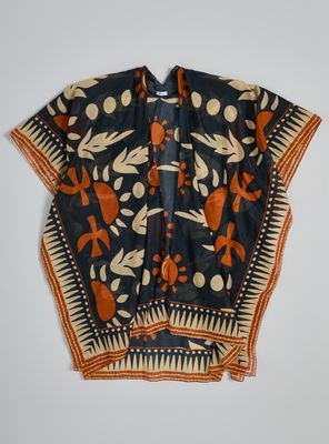 Salida de Playa Estampada de Algodón