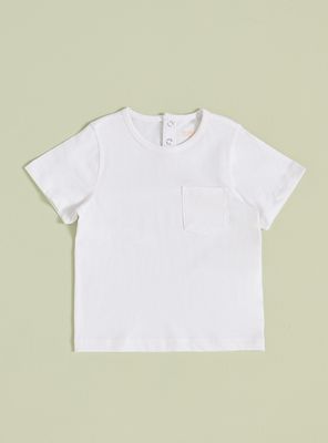 Polera Lisa con Bolsillo Delantero Niño