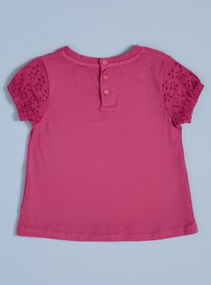 Imagen 2 del producto Polera Color con Mangas Broderie