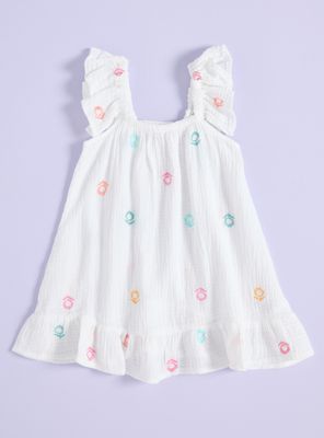 Vestido con Bordados de Colores