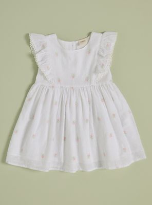 Vestido Vuelos con Bordados Niña