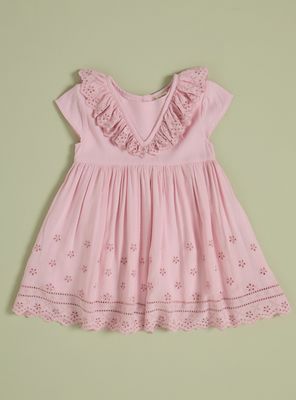 Imagen 1 del producto Vestido con Vuelos Top y Bordados en Ruedo