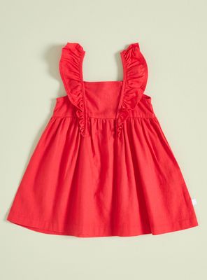 Vestido con Vuelos de Lino