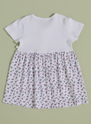 Imagen 2 del producto Vestido con Top Liso y Abajo Estampado