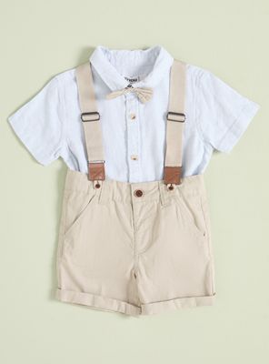 Imagen 1 del producto Conjunto de Camisa, Short, Corbatín y Suspensores