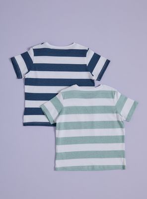 Imagen 2 del producto Polera Bipack Diseño Rayas con Bolsillo Delantero