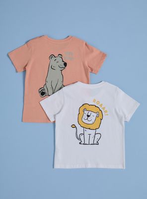 Imagen 2 del producto Polera Bipack con Estampado Grande en Espalda Niño