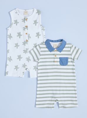 Imagen 1 del producto Enterito Bipack con Cuello Camisero y Otro Sin Manga