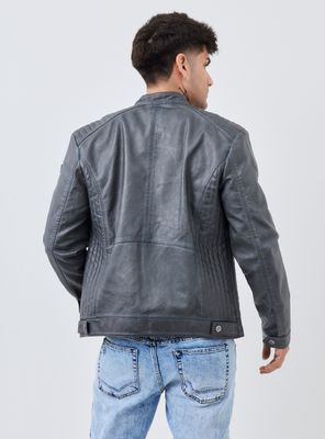 Imagen 2 del producto Chaqueta Biker Lavada Similar Cuero