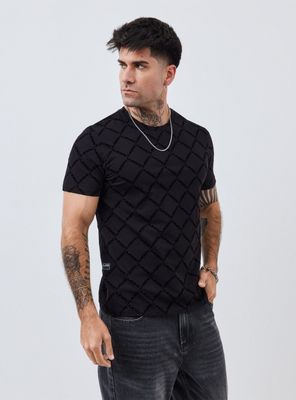 Imagen 1 del producto Polera Estampado Patrón en Terciopelo