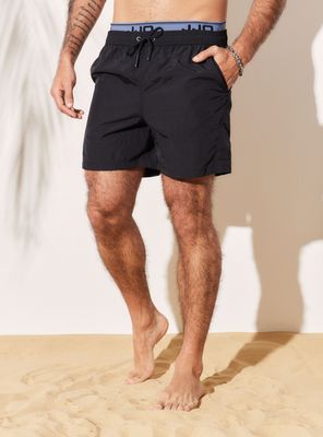 Traje de Baño con Elástico de Marca en el Interior