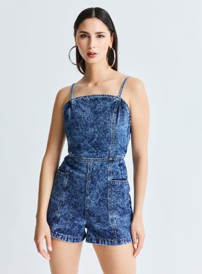 Enterito Vestido Short Lavado Gravillado