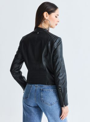 Imagen 2 del producto Chaqueta Biker Simil Cuero Cuello Mao