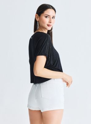 Imagen 2 del producto Polera Crop Gradiente Strass