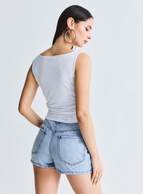 Imagen 2 del producto Polera Amarra al Cuello Drapeada Fruncidos Laterales