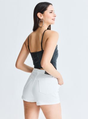 Imagen 2 del producto Polera Corset Animal Print con Pabilos y Cierre