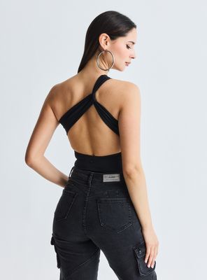 Imagen 2 del producto Body One Shoulder con Aplicación Lentejuelas y Mostacillas