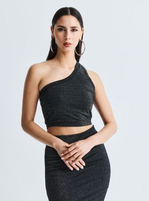 Peto Tejido Lurex One Shoulder