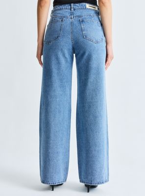 Imagen 2 del producto Jeans Wide Leg Aplicación de Strass con Forma