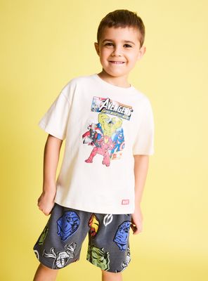 Polera Estampada Personajes Clásicos Marvel