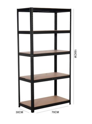 Imagen 2 del producto Estante Metálico Asia 5 Repisas 150x70x30 cm Negro