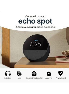 Imagen 2 del producto Asistente de Voz Amazon Alexa Echo Spot 2024 Negro