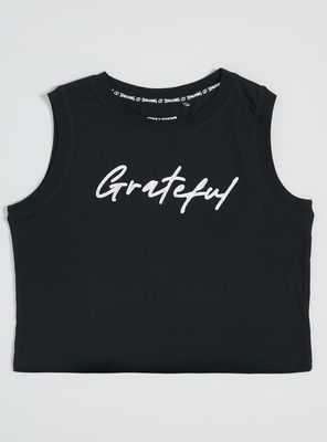 Polera sin Mangas con Estampado Grande