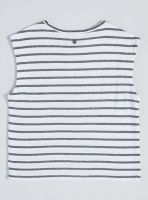 Imagen 2 del producto Polera Rayada con Estampado Tipo Graffiti