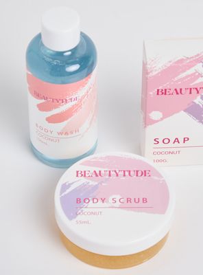 Imagen 2 del producto Set de Belleza Exfoliante Gel Ducha y Jabón 3 Piezas