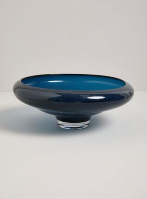 Centro de Mesa Vidrio Azul Aqua