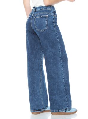 Imagen 2 del producto Jeans Recto Tiro Alto Pretina y Aplicación Tachas