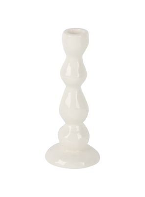 Porta Vela Cerámica Blanco 1