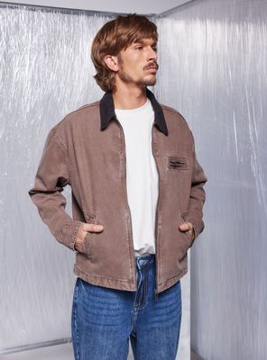 Chaqueta Cuello Contrastado Tiro medio