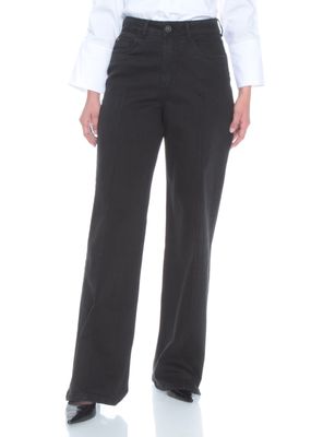 Jeans Recto Tiro Alto y Alforza