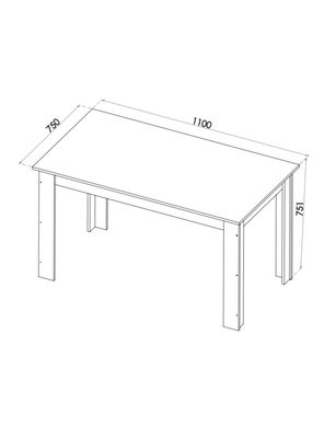 Imagen 2 del producto Juego de Comedor Palace 4 Sillas Amendoa
