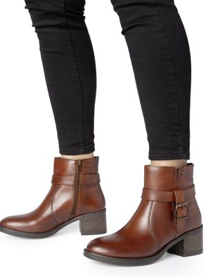 Botín Cuero Robertia 660283 Mujer