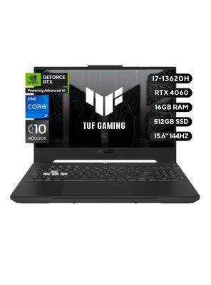 Imagen 2 del producto Notebook Gamer TUF FX507 Intel Core i7 NVIDIA RTX 4060 16GB RAM 512GB SSD 15.6'' FHD 144Hz