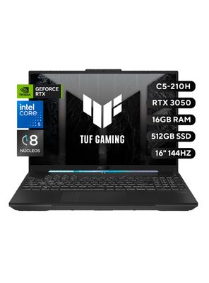 Imagen 2 del producto Notebook Gamer TUF F16 FX607 Intel Core 5 NVIDIA GeForce RTX 3050 16GB RAM 512GB SSD 16'' FHD+ 144Hz