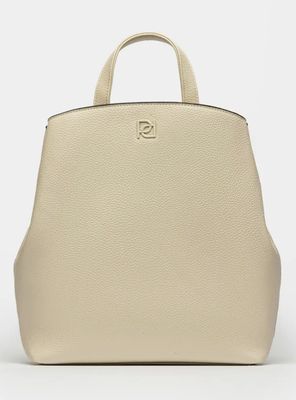 Mochila Oslo Efecto Cuero Graneado Blanco