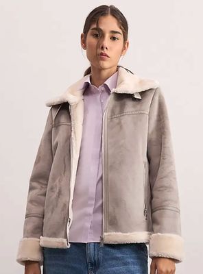 Chaqueta Textura Piel Lanar Gotha