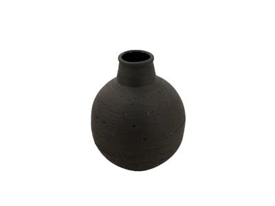 Jarrón Cerámica Negro 23x26 cm