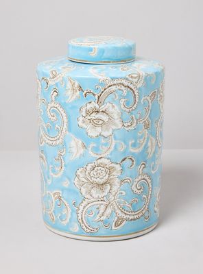 Jarrón Celeste Cerámica St Mt 33 cm