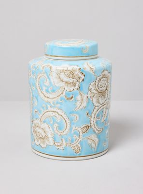 Jarrón Celeste Cerámica St Mt 25 cm